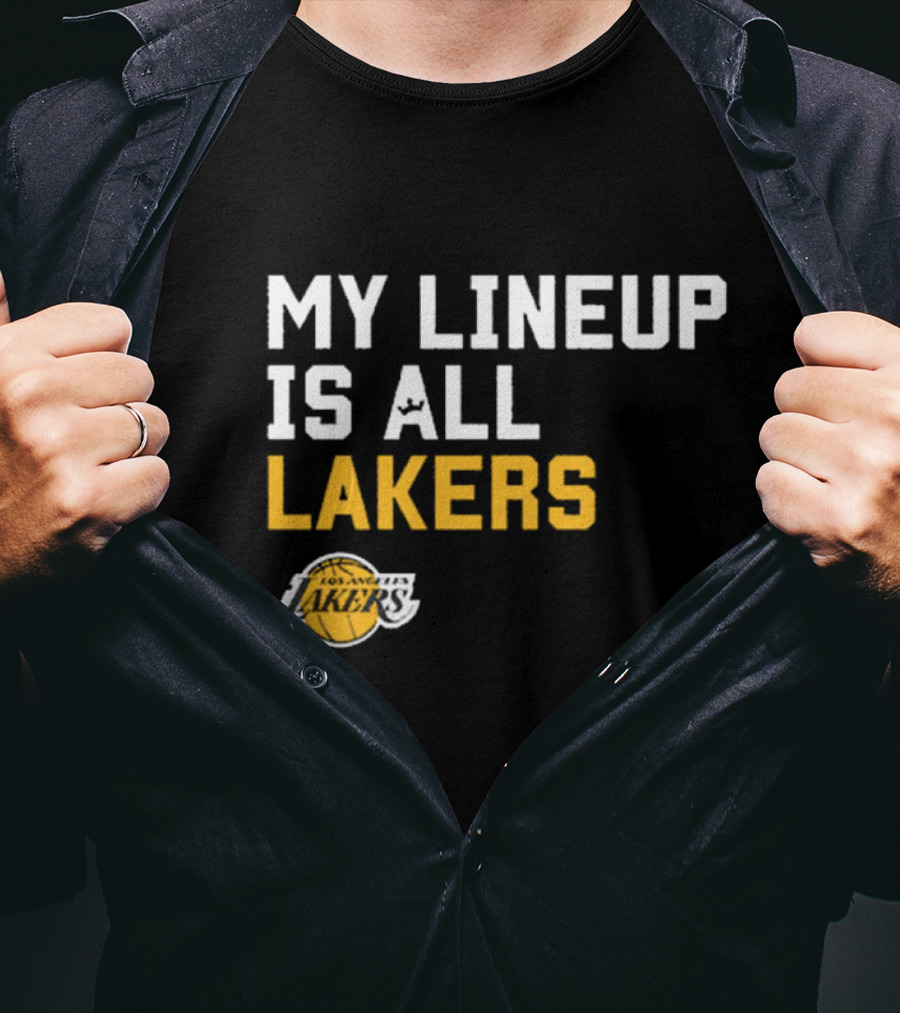 My Lineup Is All Los Angeles Lakers NBA Sportiqe Comfy T-Shirt