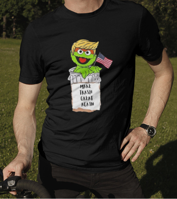 Make Trash Great Again Trump Garbage Reference 2024 Oscar American Flag T-Shirt