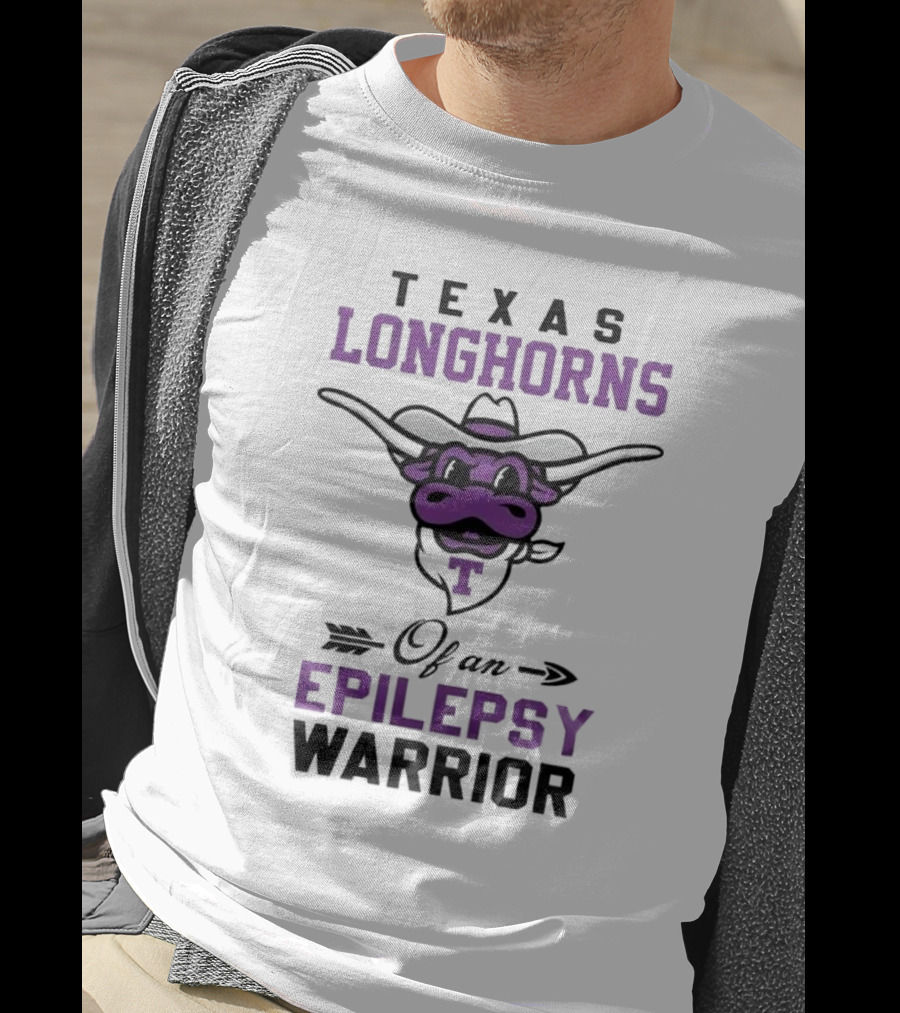 Texas Longhorns Epilepsy Warrior Cow Mascot T-Shirt