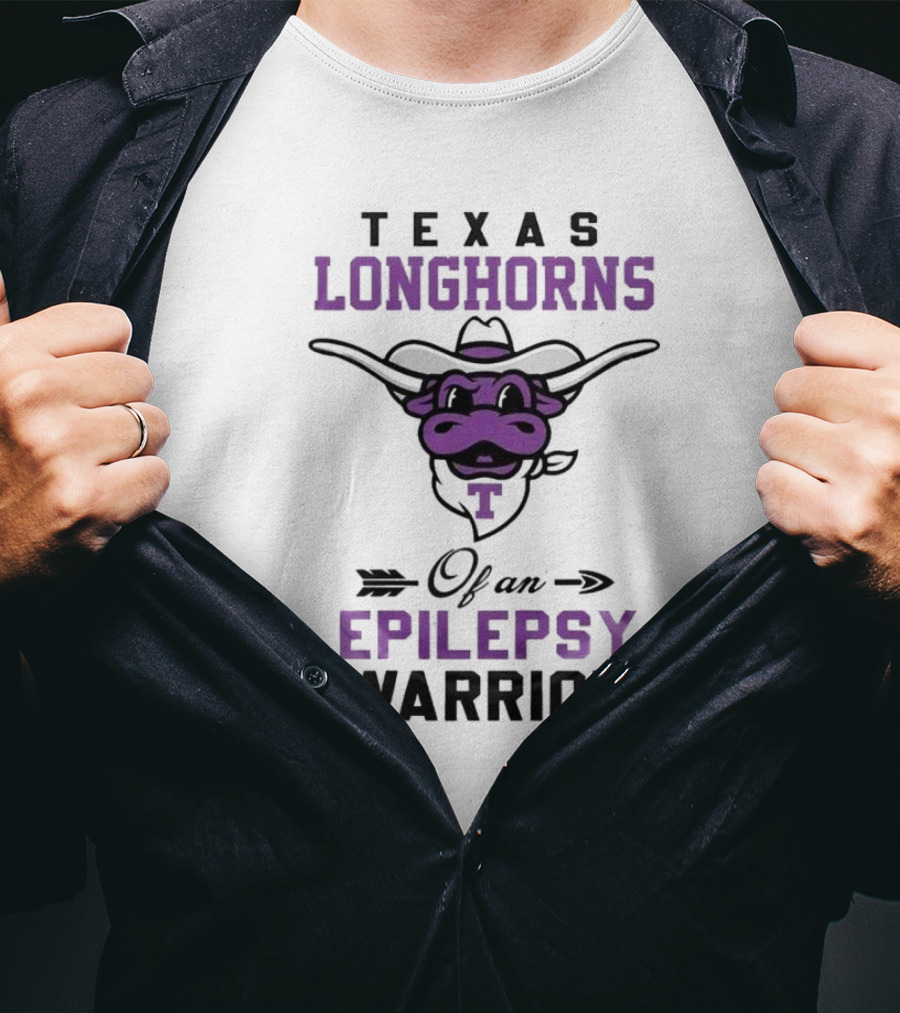 Texas Longhorns Epilepsy Warrior Cow Mascot T-Shirt