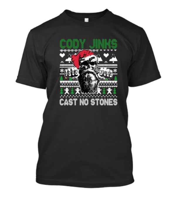 Cody Jinks Cast No Stones Santa Skull Ugly Christmas Sweater T-Shirt
