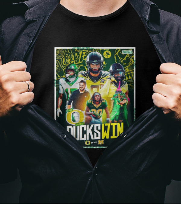 Ducks Win Oregon Ducks Vs. Michigan Wolverines 38-17 Ducks Win T-Shirt