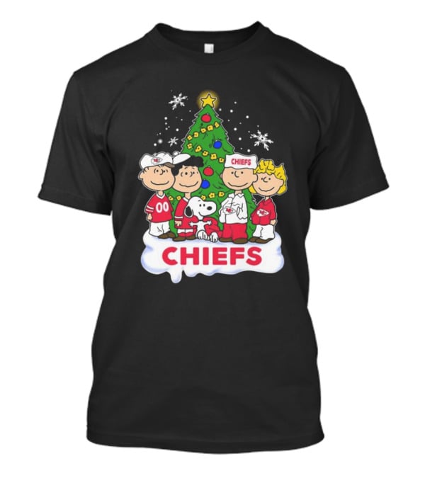 Kansas City Chiefs Snoopy Peanuts Christmas Tree Chiefs T-Shirt