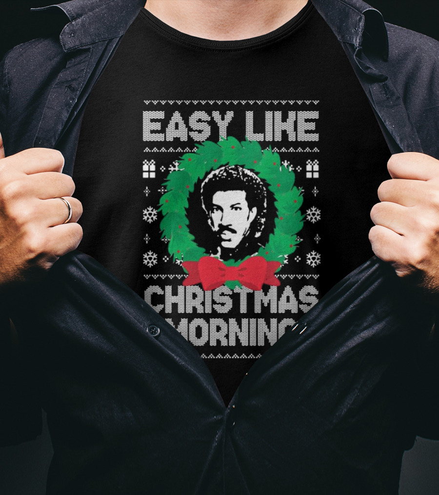 Easy Like Christmas Morning Lionel Richie Wreath T-Shirt