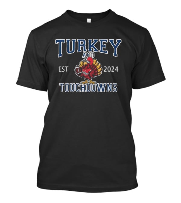 Ole Miss Rebels Hotty Toddy Turkey And Touchdowns Est T-Shirt