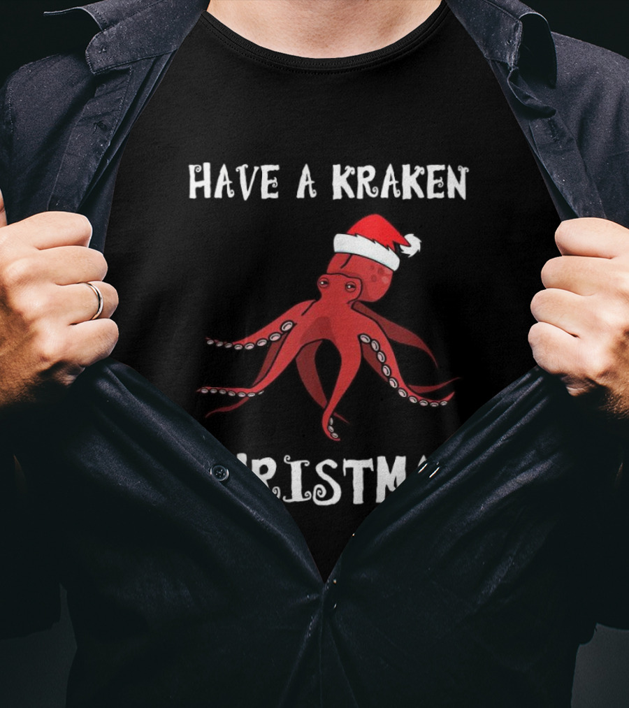 Have A Kraken Christmas Santa Hat T-Shirt