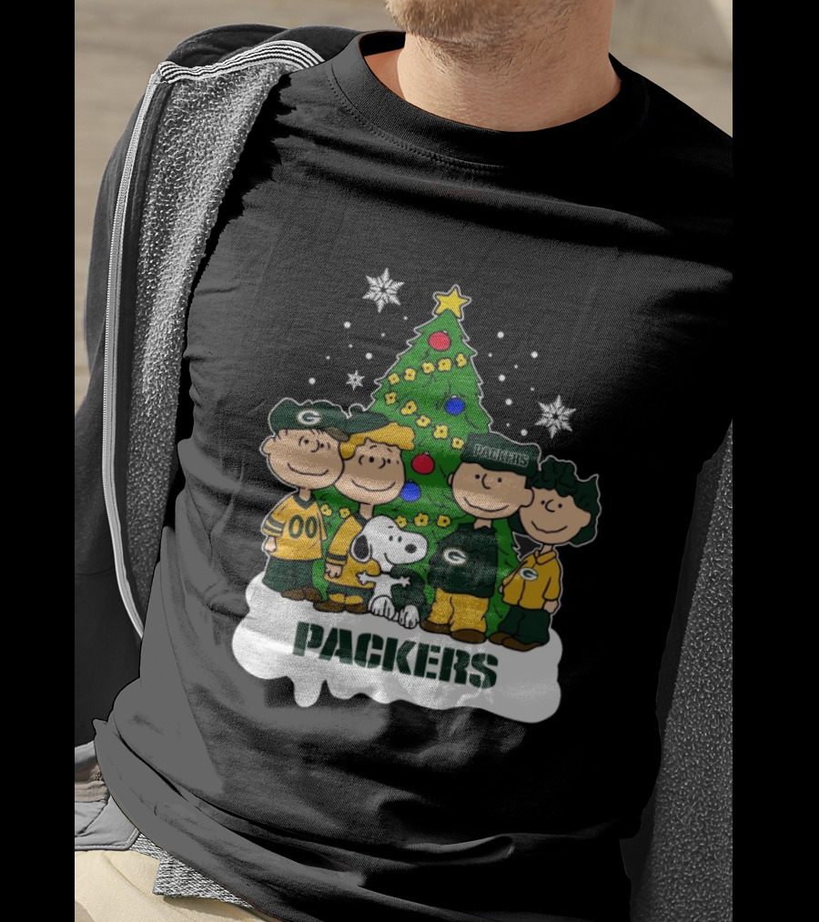Snoopy The Peanuts Packers NFL Christmas T-Shirt