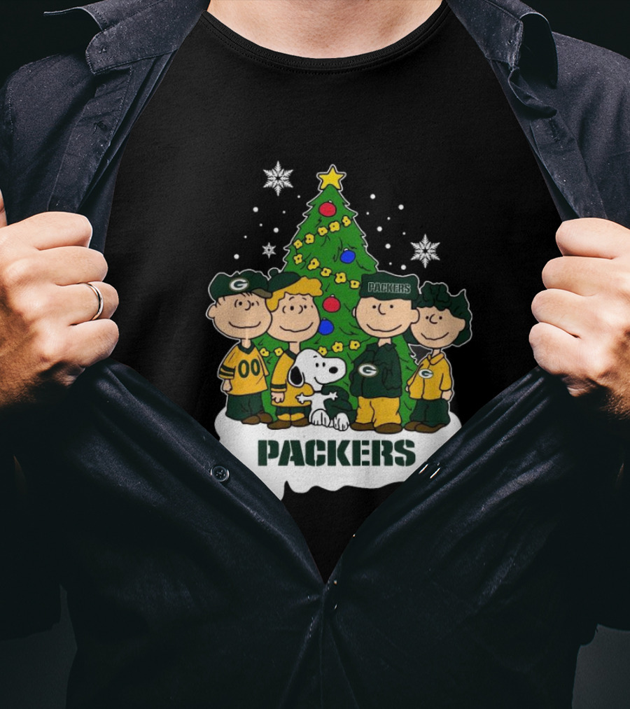 Snoopy The Peanuts Packers NFL Christmas T-Shirt