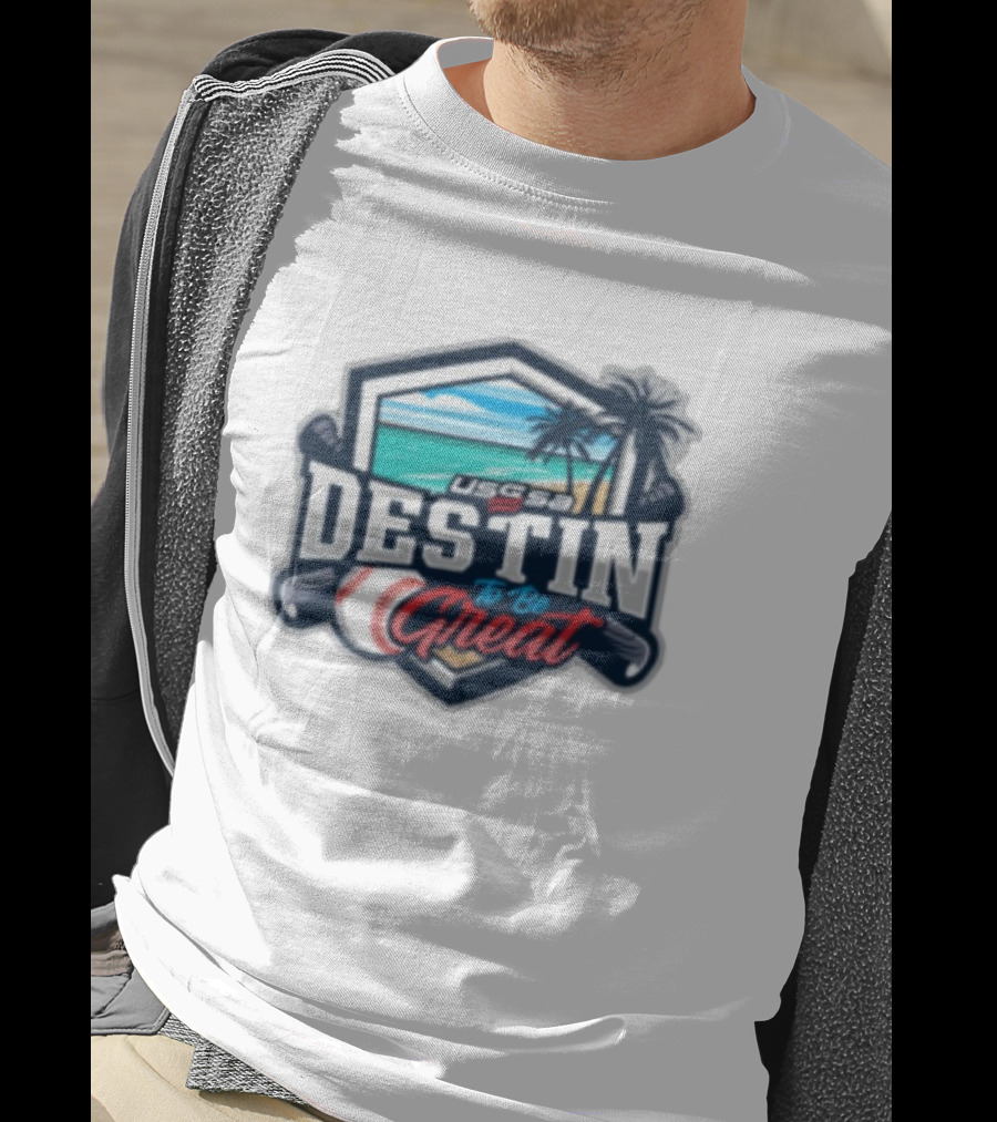 USSSA Destin To Be Great Baseball Event With Beach And Palm Trees November 16-17 T-Shirt