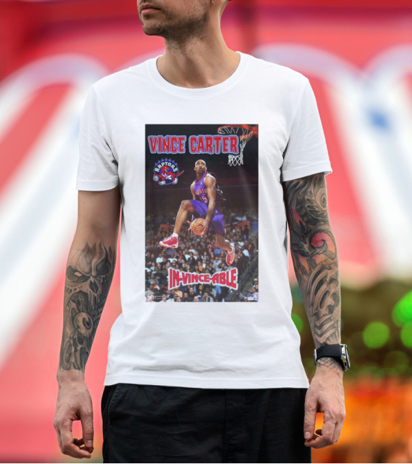 Premium T-Shirt: Vince Carter Toronto Raptors In-Vince-Able Basketball Dunk T-Shirt Vince Carter Toronto Raptors In-Vince-Able Basketball Dunk T-Shirt