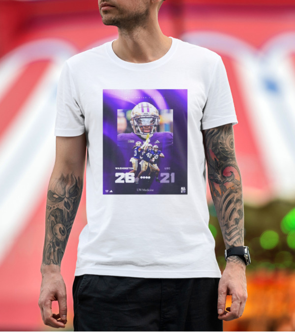 Premium T-Shirt: Washington Huskies 26-21 Victory Against USC Trojans 19 Straight At The Crib T-Shirt Washington Huskies 26-21 Victory Against USC Trojans 19 Straight At The Crib T-Shirt