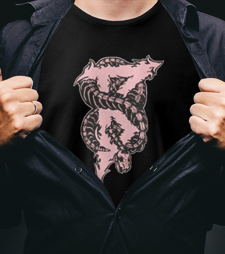 Beartooth Band Merch Metal Snake Pink T-Shirt