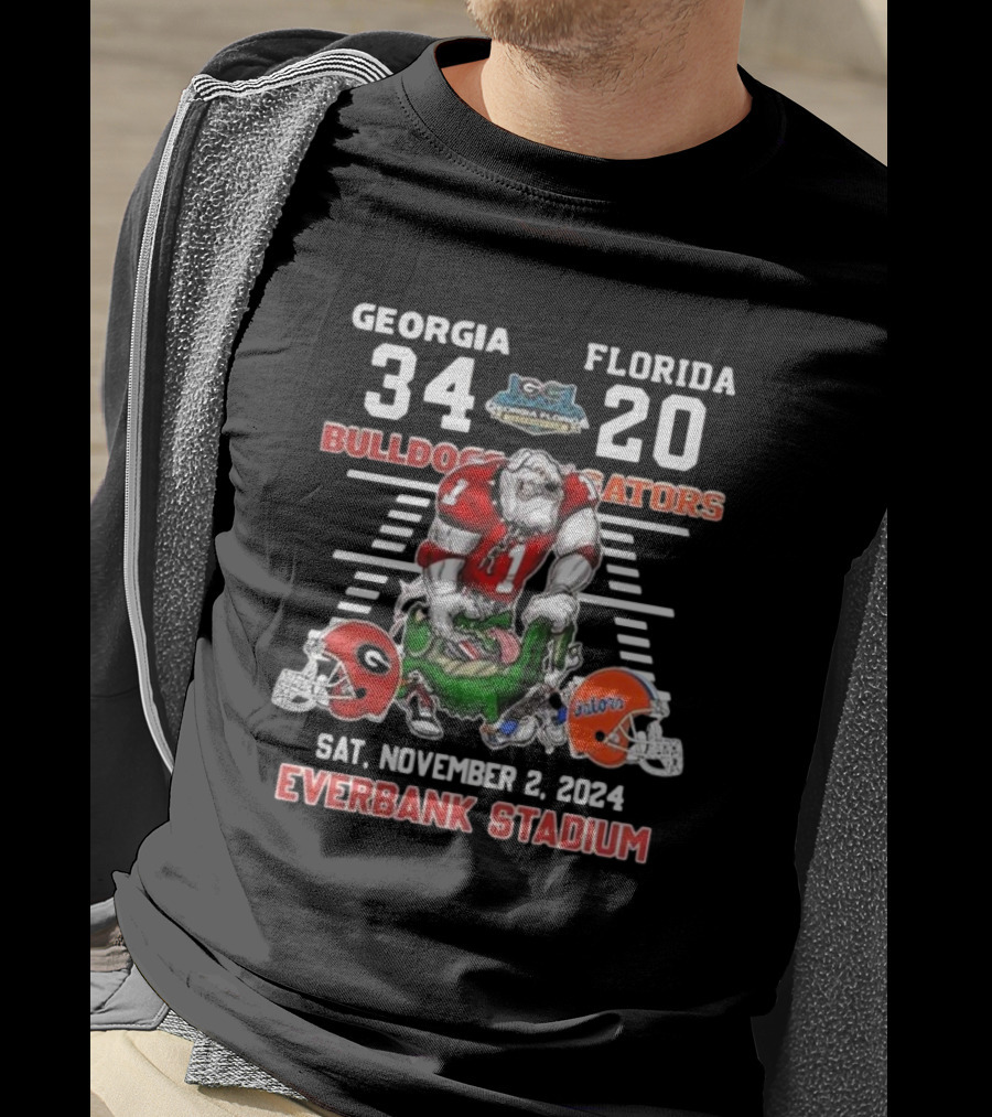 Georgia Bulldogs 34 Florida Gators 20 Everbank Stadium November 2, T-Shirt