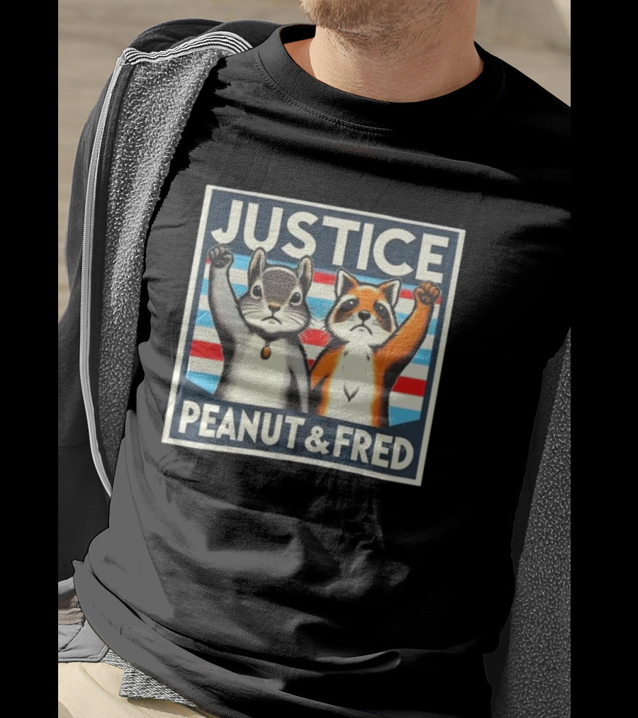 Justice Peanut Fred Squirrel Cat Campaign T-Shirt