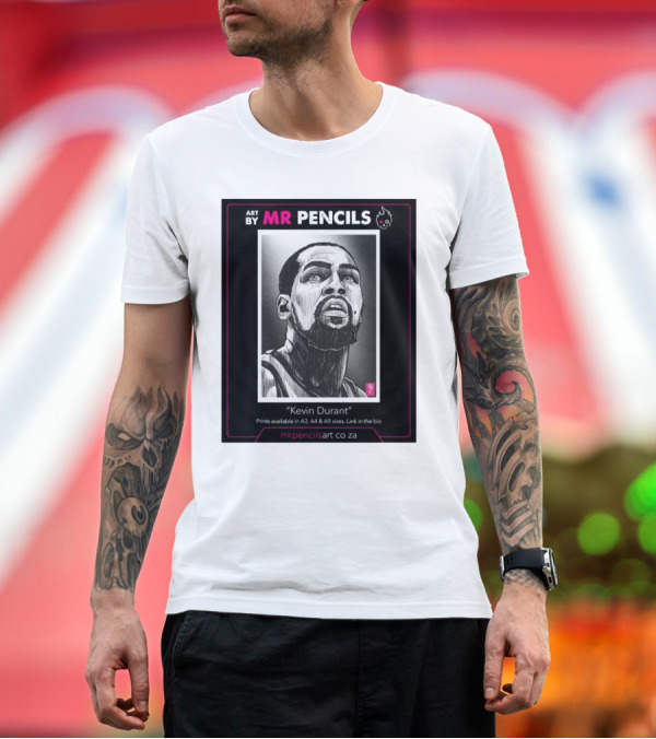 Premium T-Shirt: Kevin Durant By Mr Pencils Phoenix Suns NBA T-Shirt Kevin Durant By Mr Pencils Phoenix Suns NBA T-Shirt