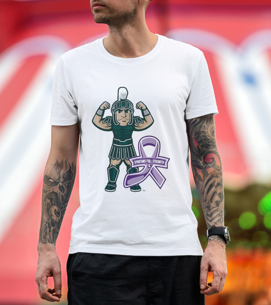 Michigan State Spartans 2024 Spartans Full Strength Purple Ribbon T-Shirt