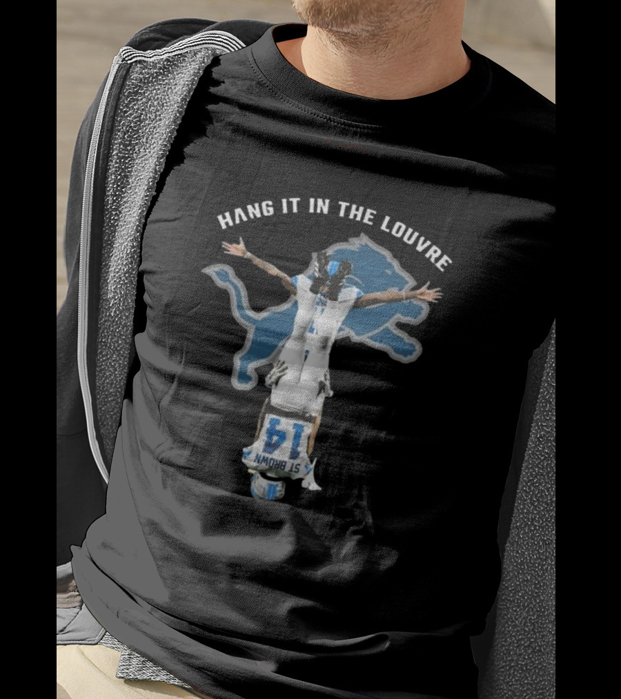 Hang It In The Louvre Detroit Lions St. Brown T-Shirt