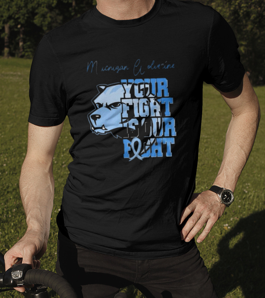 Michigan Wolverines Your Fight Is Our Fight Tackle Diabetes Awareness T-Shirt