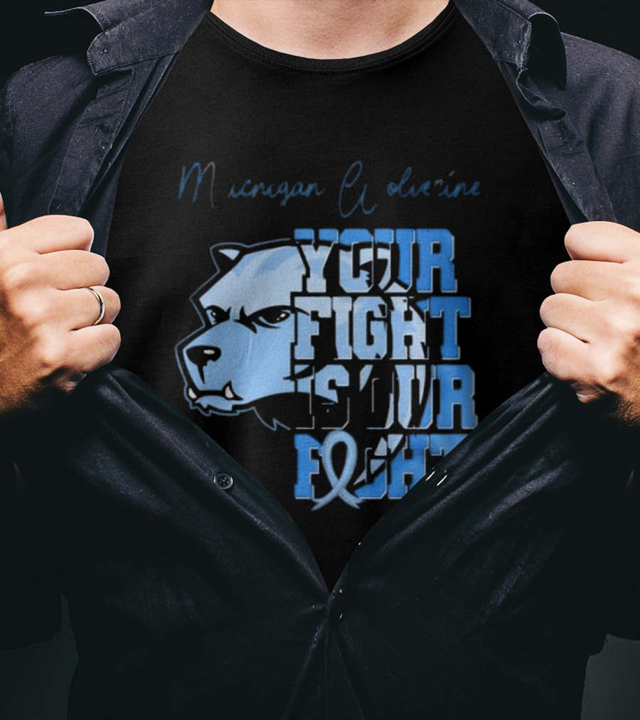 Michigan Wolverines Your Fight Is Our Fight Tackle Diabetes Awareness T-Shirt