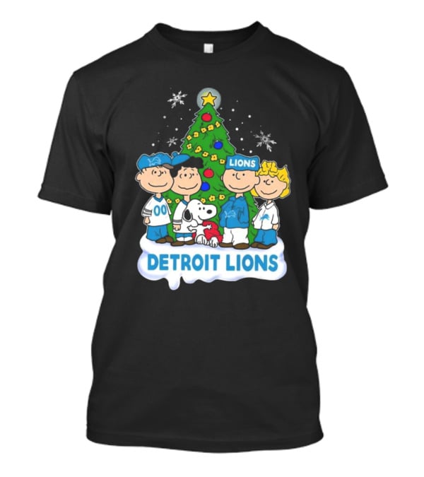 Peanuts Detroit Lions Merry Christmas T-Shirt