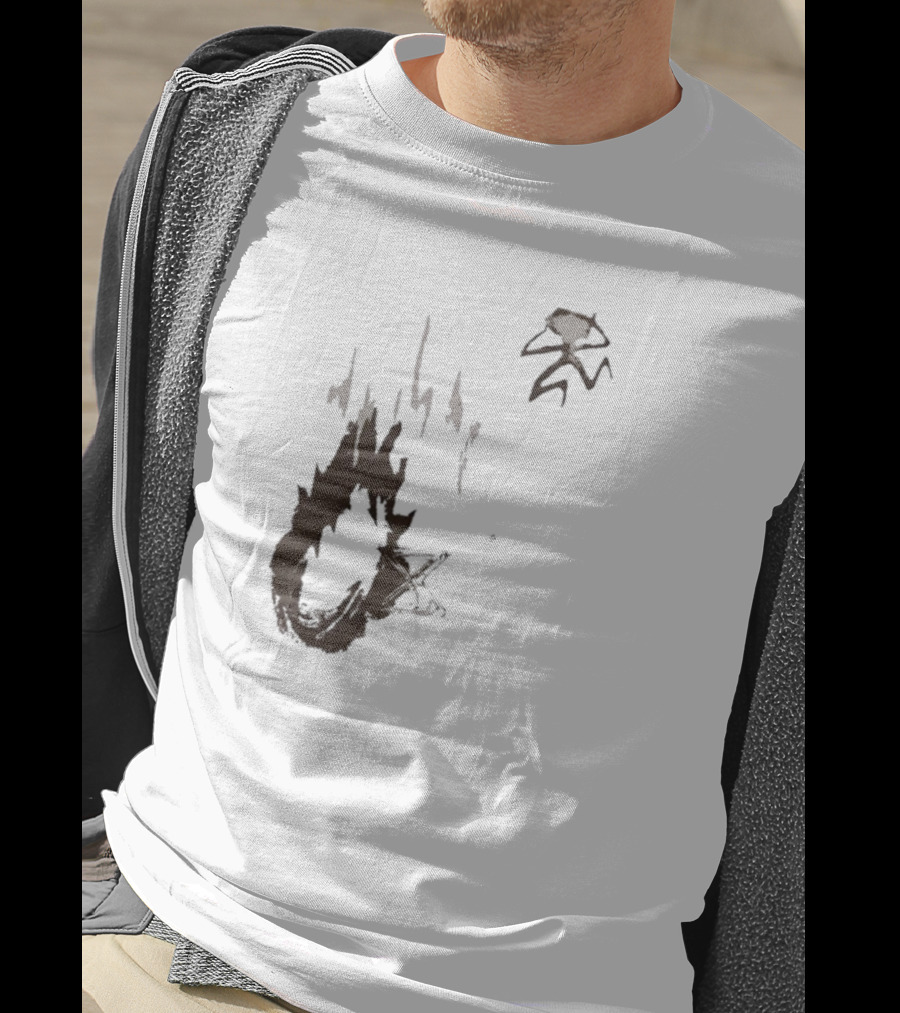 Big Trouble Trouble Brown Running From Fiery Explosion T-Shirt