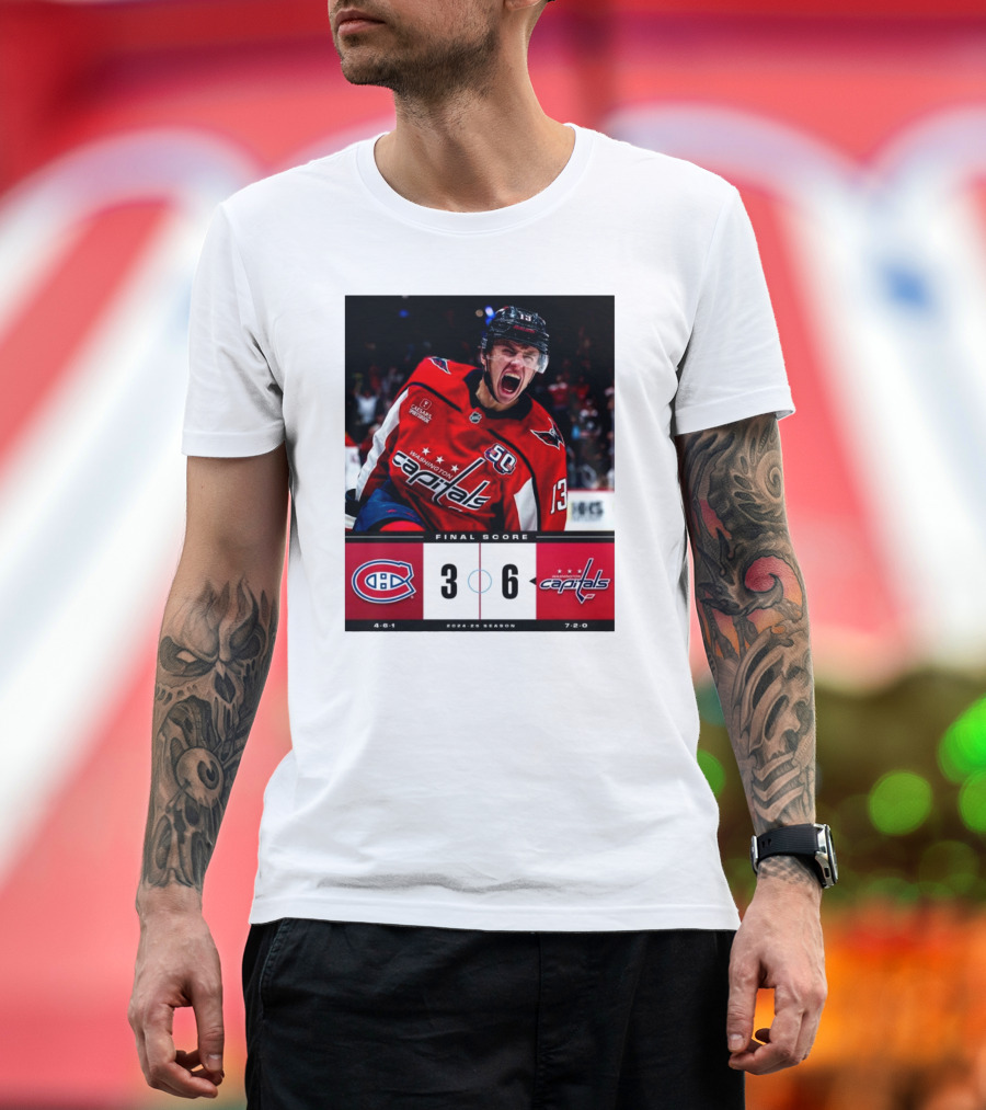 Final Score Montreal Canadiens vs Washington Capitals 3 – 6 2024-25 Season T-Shirt