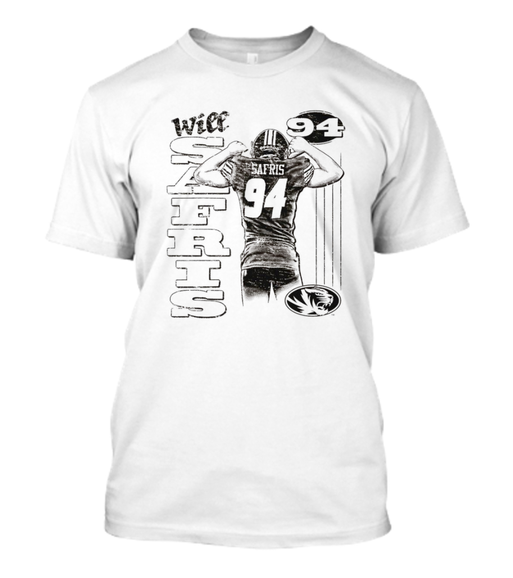 Will Safris 94 Missouri Tigers Football Player T-Shirt