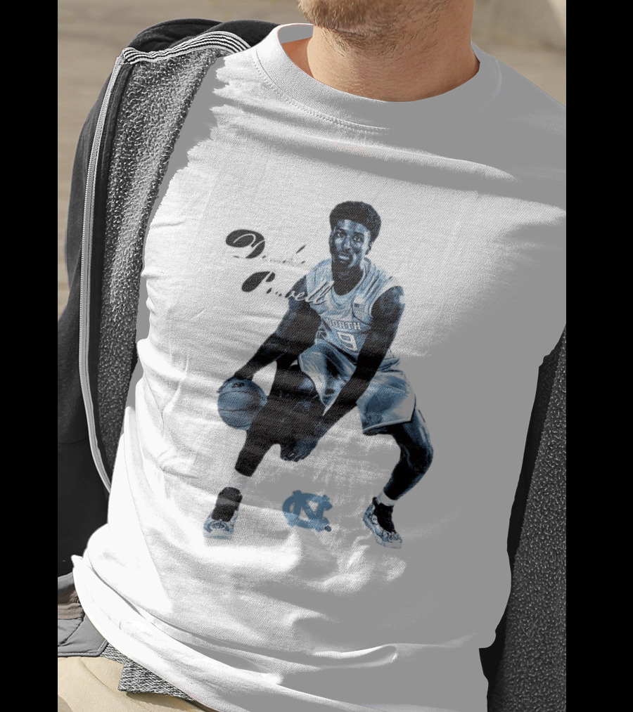 Drake Powell North Carolina Tar Heels Basketball Player With UNC T-Shirt