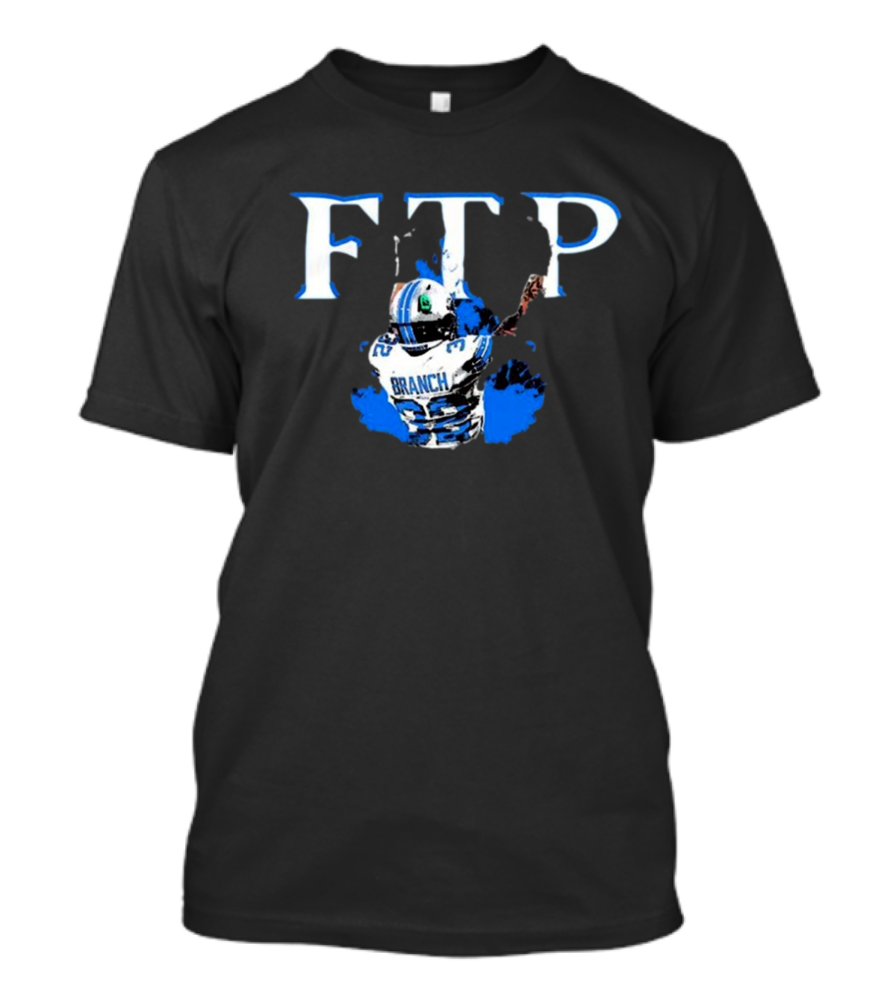 FTP Brian Branch Detroit Lions NFL Player Back Jersey T-Shirt