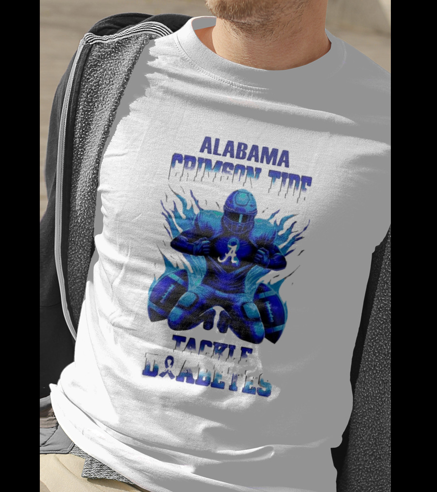 Alabama Crimson Tide Football Tackle Diabetes Awareness Month November T-Shirt