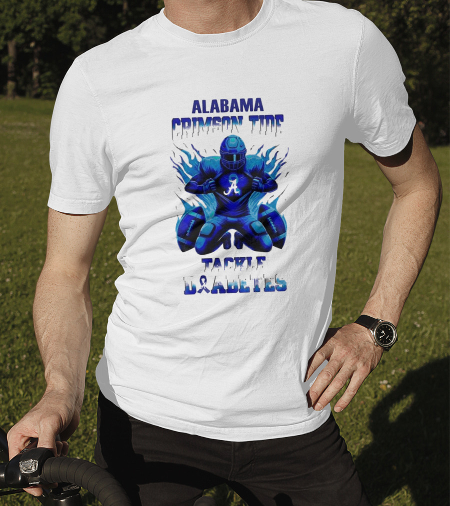 Alabama Crimson Tide Football Tackle Diabetes Awareness Month November T-Shirt