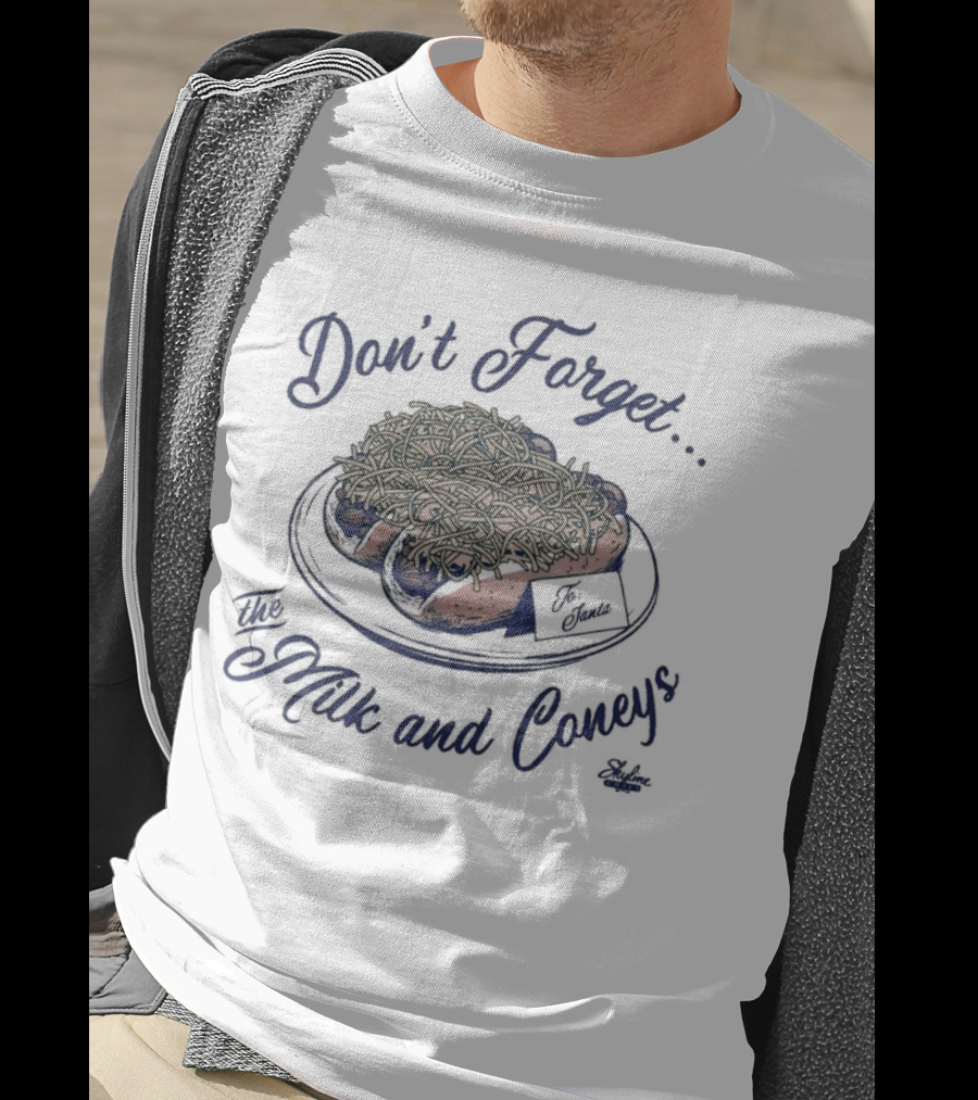 Don't Forget The Milk And Coneys To Santa Christmas T-Shirt