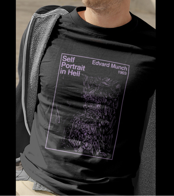 Edvard Munch Self Portrait In Hell 1903 T-Shirt