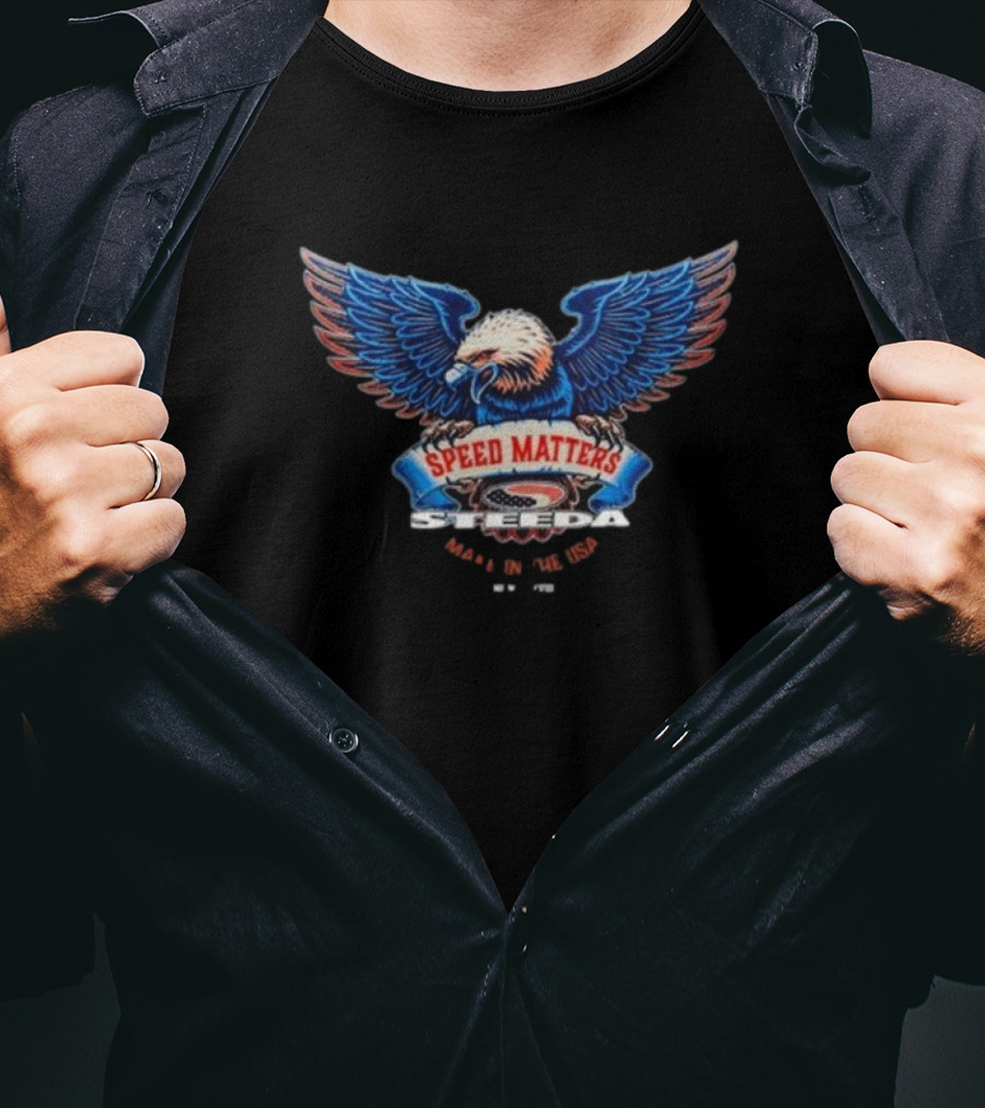 Speed Matters Steeda Made In The USA Eagle Emblem T-Shirt