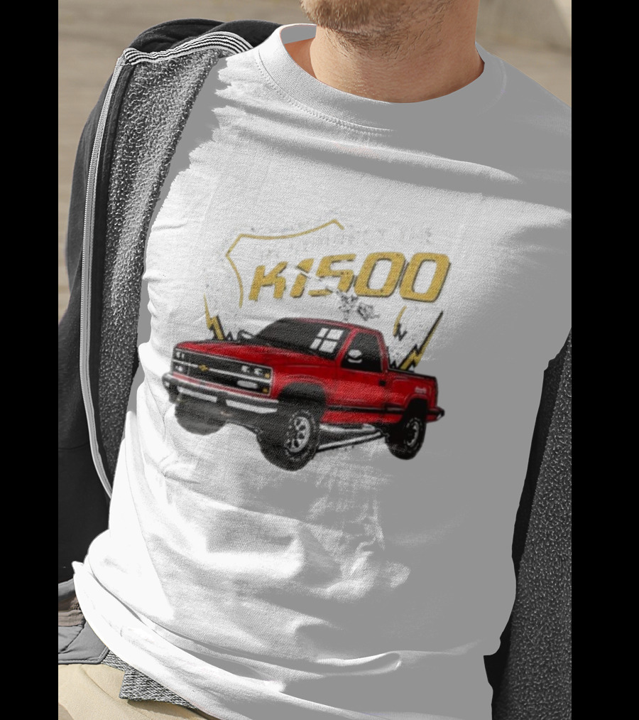 Resurrect The K1500 Fat Electrician Red Chevy Pickup Truck T-Shirt