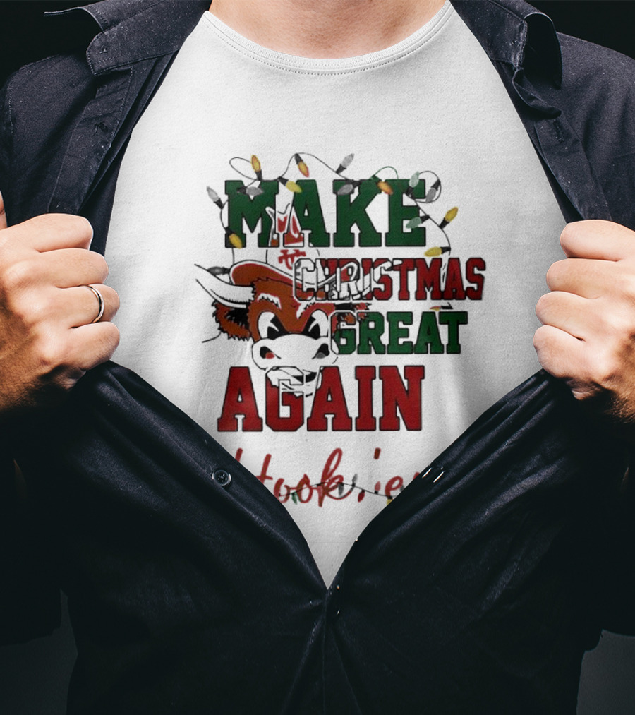 Make Christmas Great Again Hook 'em Texas Longhorns T-Shirt
