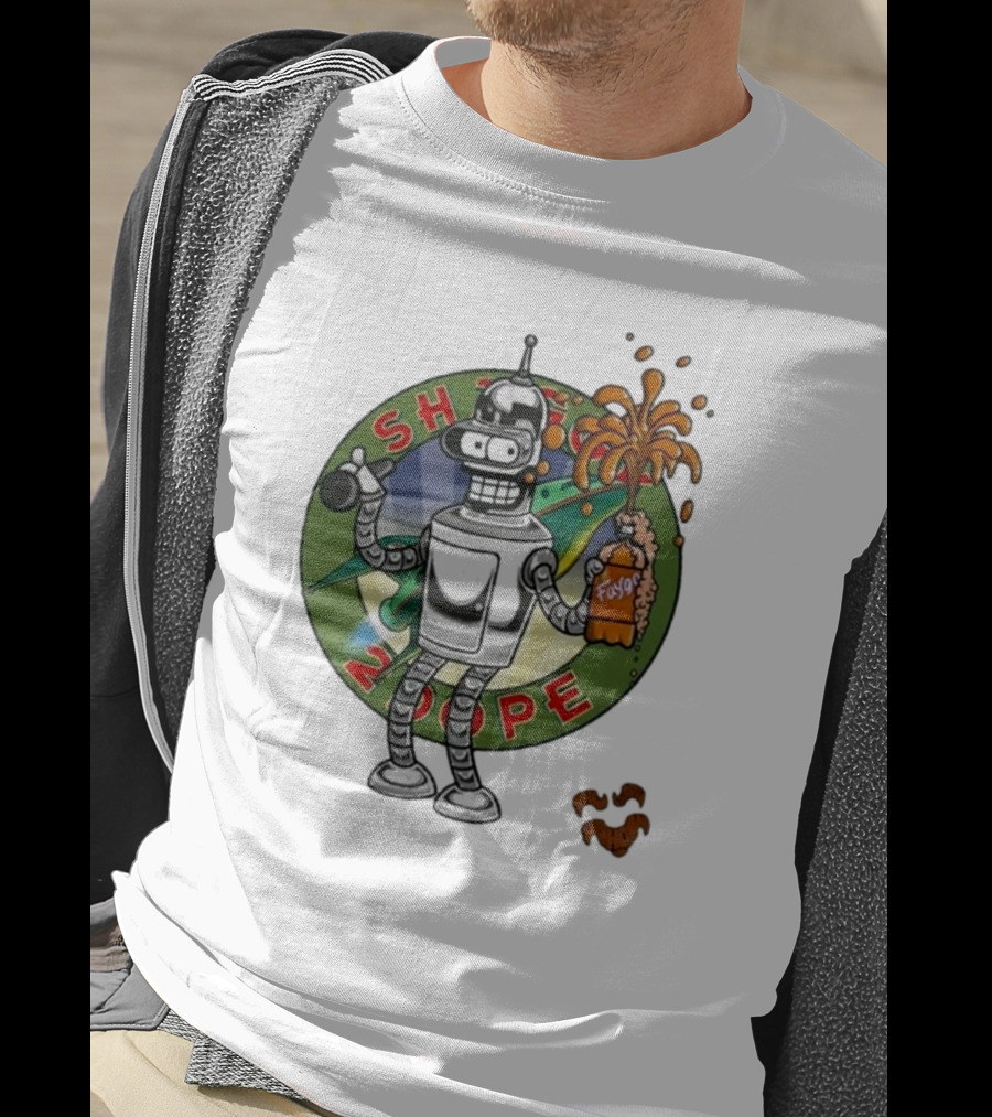 Shaggy Show Bender 2 Dope Futurama Fudge Robot T-Shirt