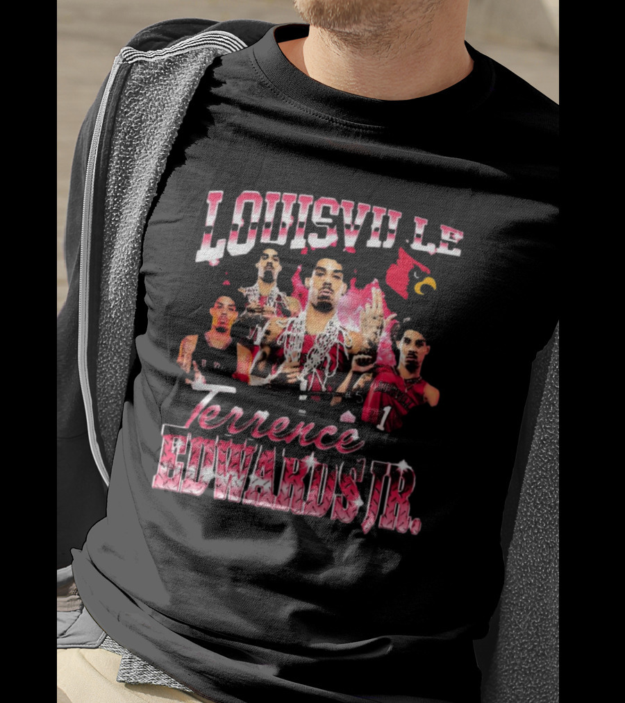 Louisville Cardinals Terrence Edwards Jr. 90s Style Basketball Champion T-Shirt