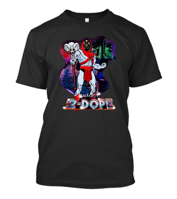Shaggy 2 Dope Skeletor Mashup With Vintage Castle Background T-Shirt