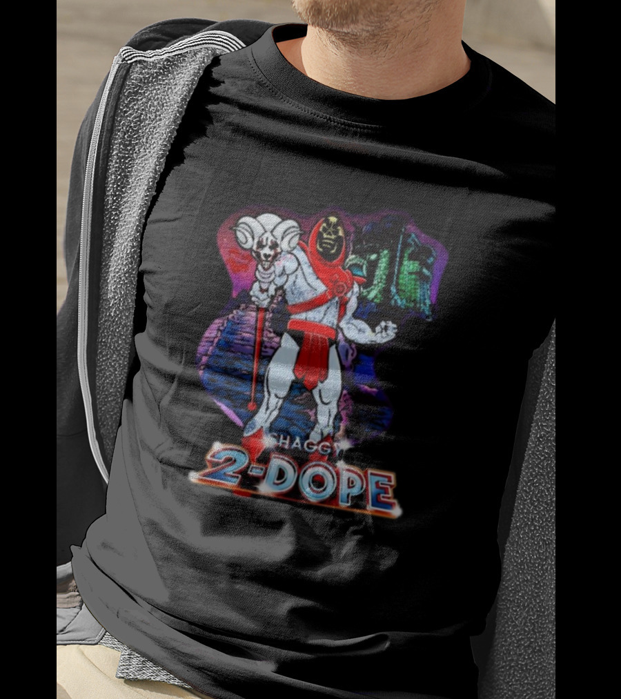 Shaggy 2 Dope Skeletor Mashup With Vintage Castle Background T-Shirt