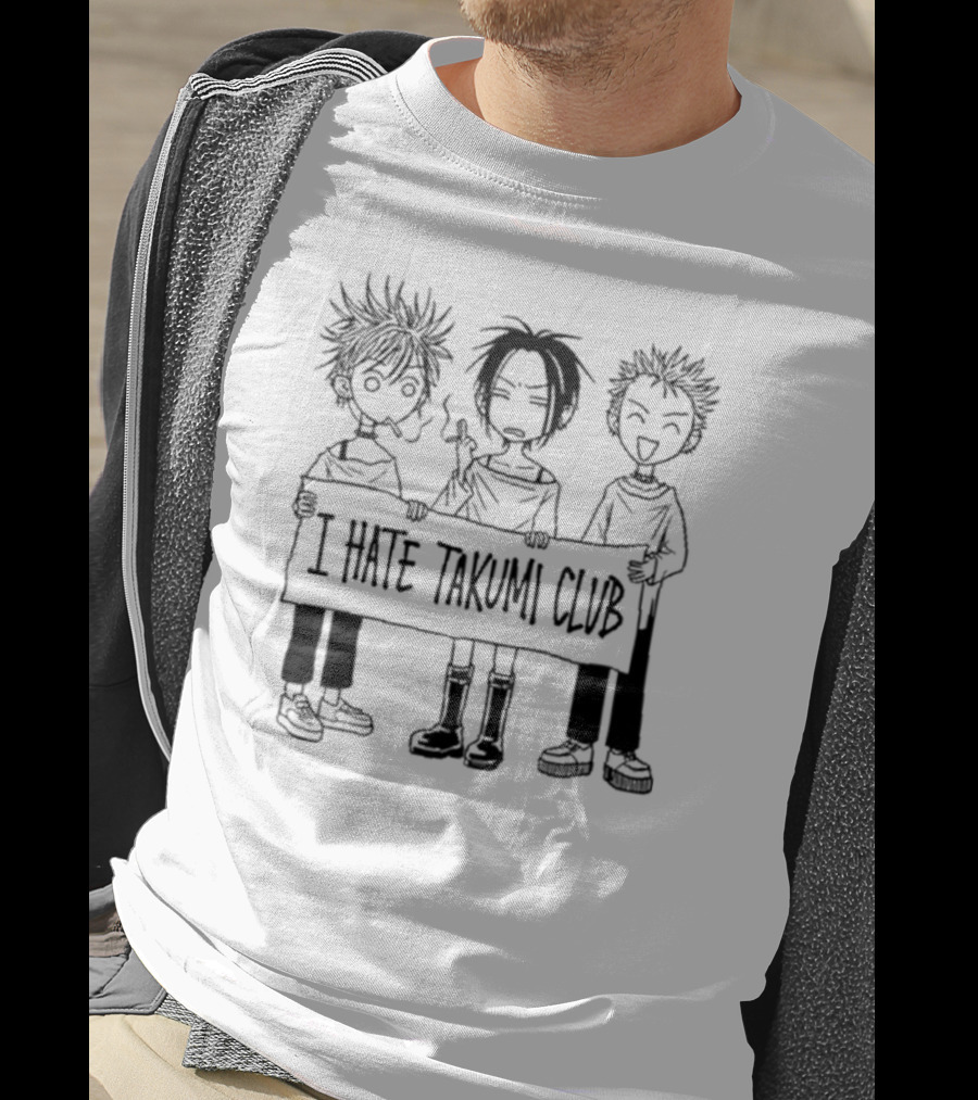Yazawa Disciple I Hate Takumi Club Manga Characters T-Shirt