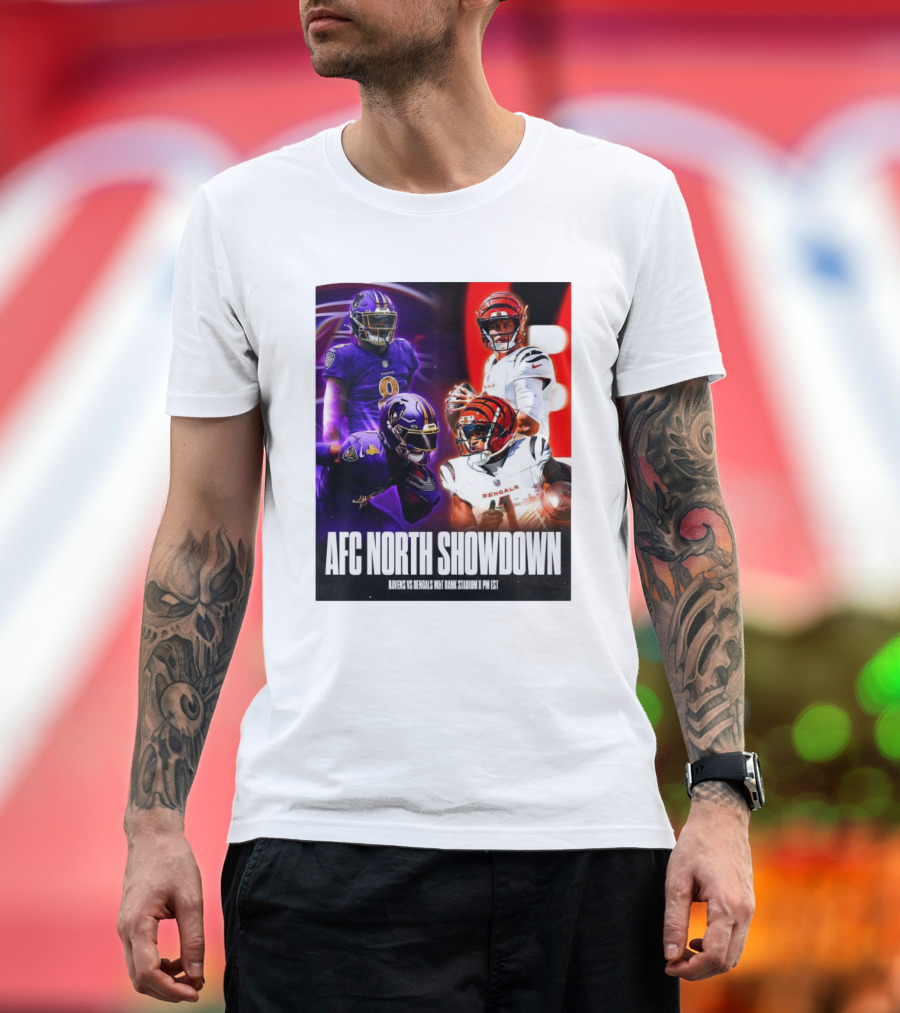 AFC North Showdown Ravens vs Bengals M&T Bank Stadium 8 PM EST T-Shirt