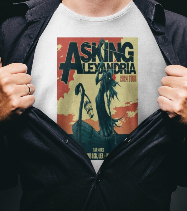Asking Alexandria 2024 Tour Dec 14 Norwich Nick Rayns LCR UEA T-Shirt