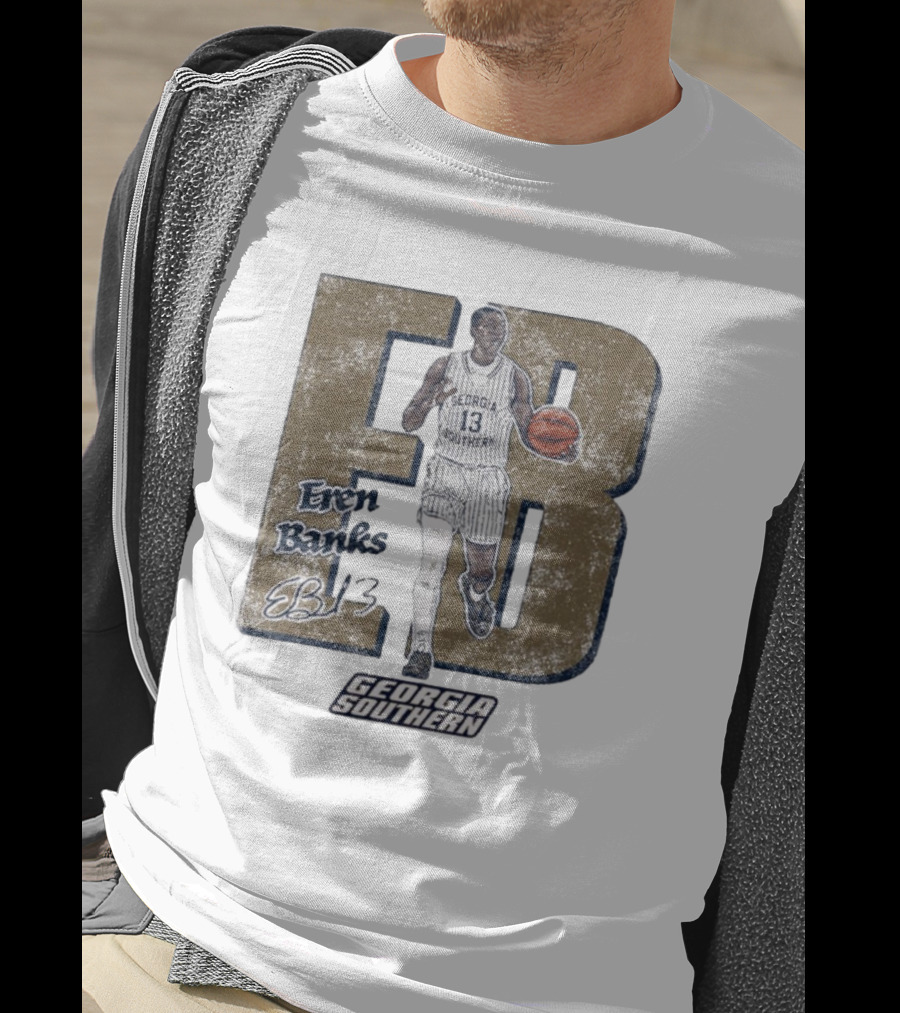 Eren Banks EB13 Georgia Southern Vintage Basketball Cartoon T-Shirt