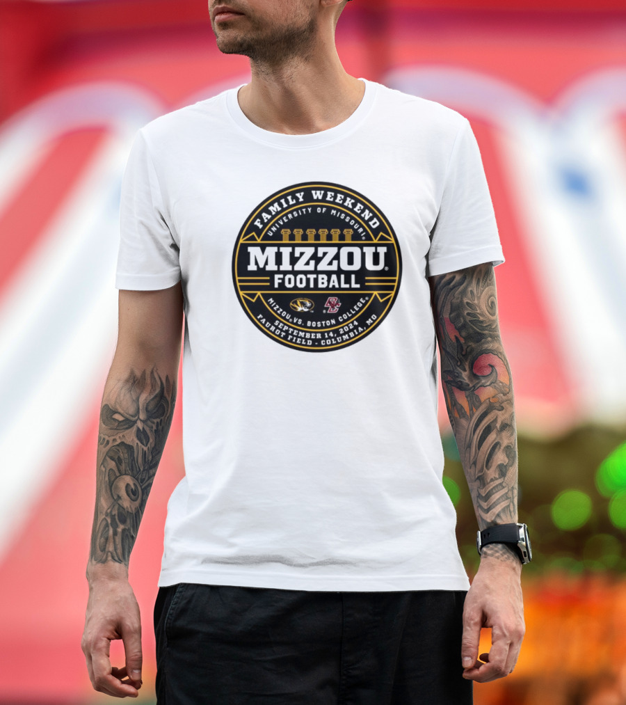 Family Weekend University of Missouri Mizzou Football vs Boston College September 14, 2024 Faurot Field Columbia MO T-Shirt