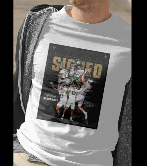 2025 Bay Area Panthers Signed Trevon Alexander Northwest Missouri State University Wide Receiver T-Shirt