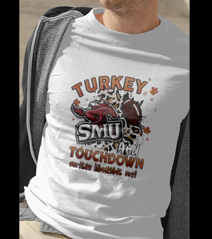 SMU Mustangs Turkey Touchdown Veritas Liberabit Vos T-Shirt
