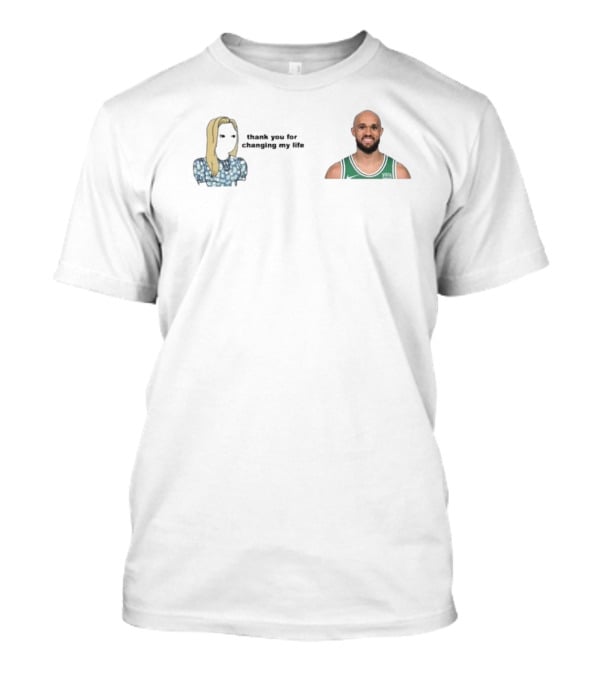 Thank You For Changing My Life Derrick White Boston Celtics NBA T-Shirt