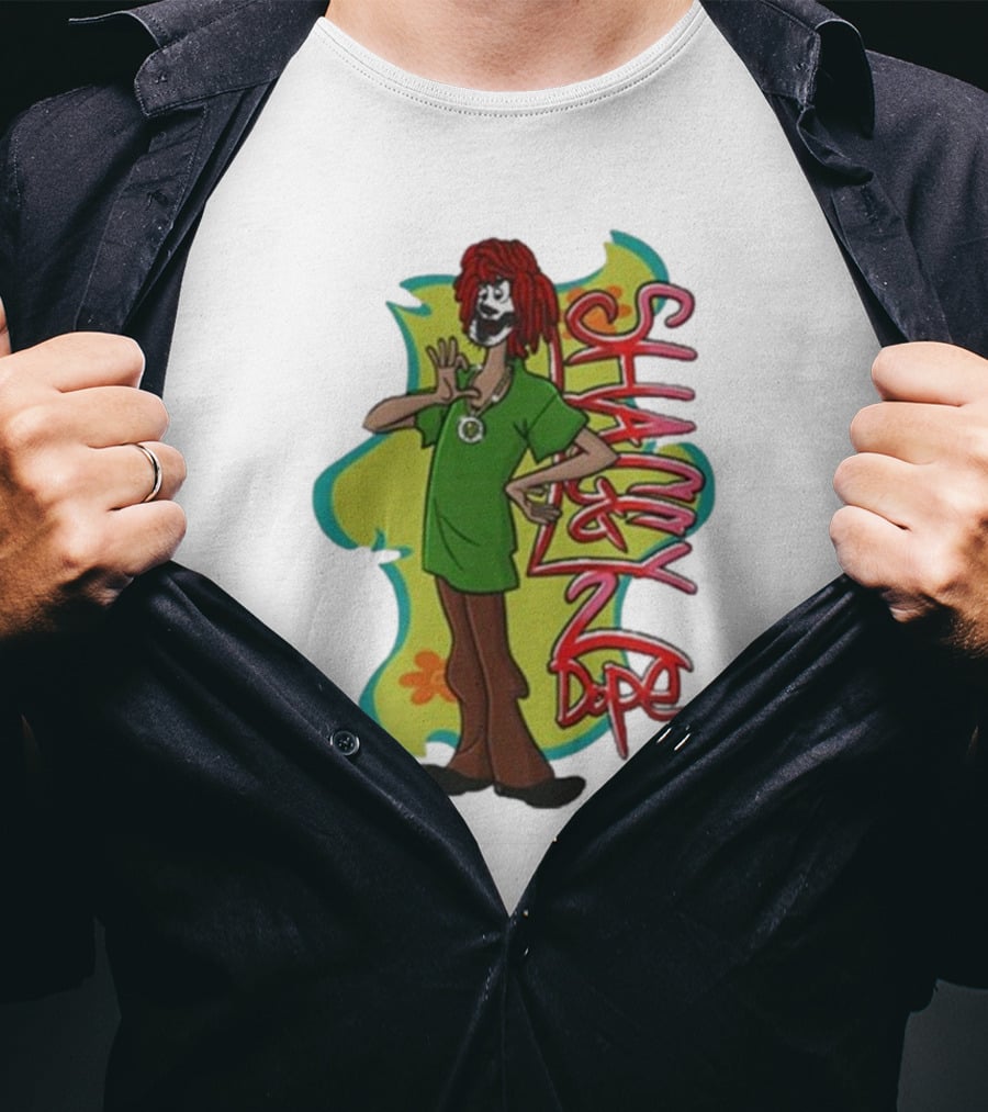 Shaggy 2 Dope Cartoon Character With Green T-Shirt