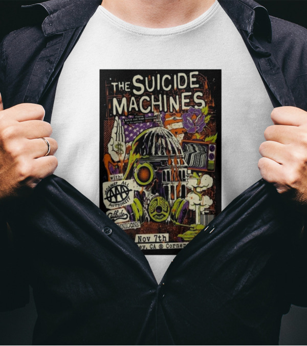 The Suicide Machines Against All Authority Catbite Omnigone Berkeley CA November 7th T-Shirt